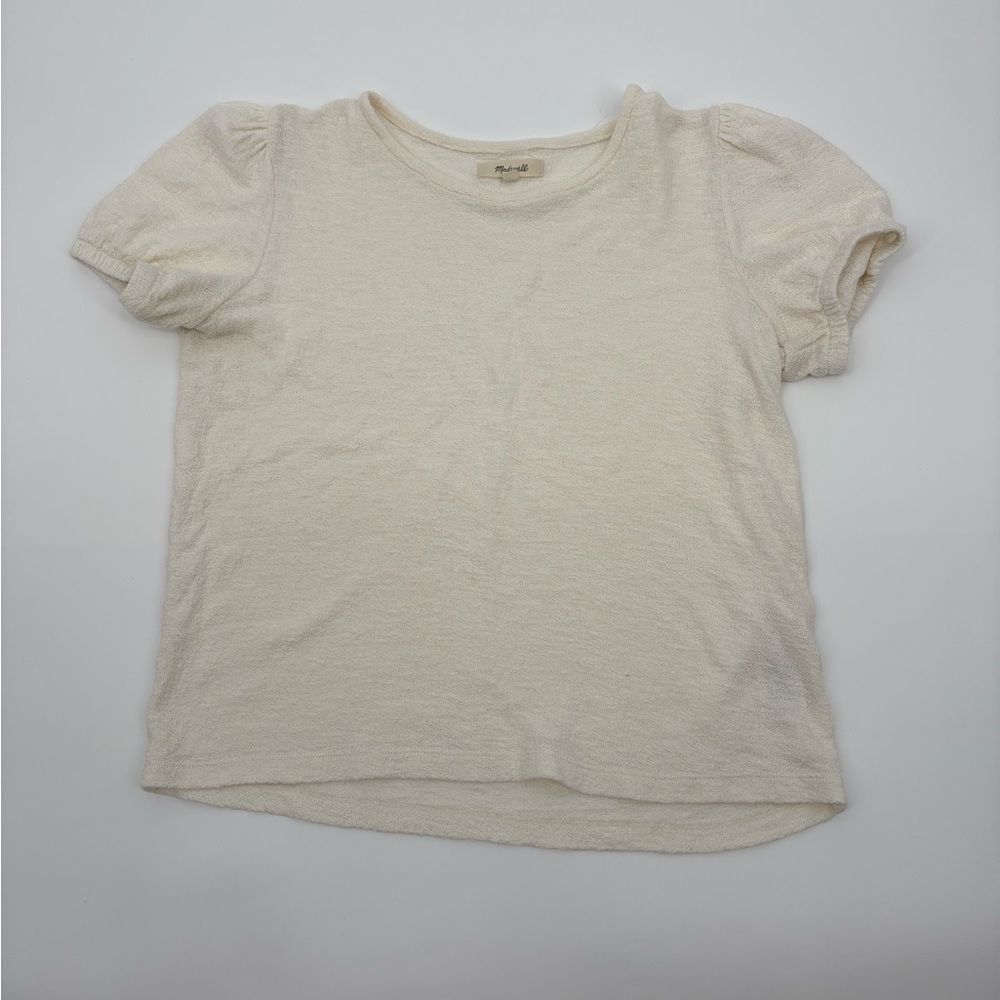 Madewell | terrycloth style Cream T-Shirt | size small